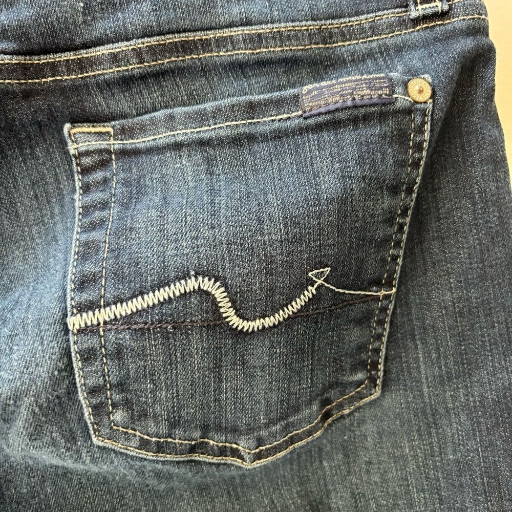 7‎ For All Mankind Gwenevere skinny jeans middle dark wash woman’s size 30 - Picture 6 of 7